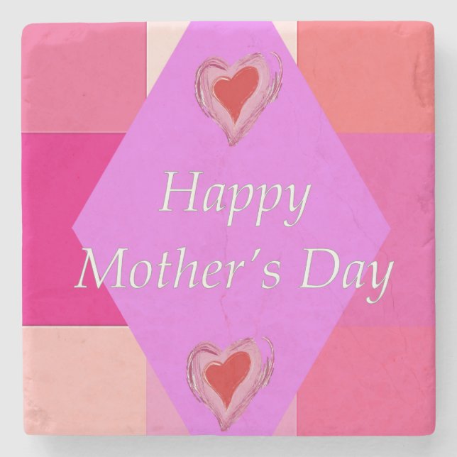 Mother's Day Marble Stone Coaster (Front)