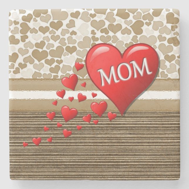 Mother's Day Marble Stone Coaster (Front)
