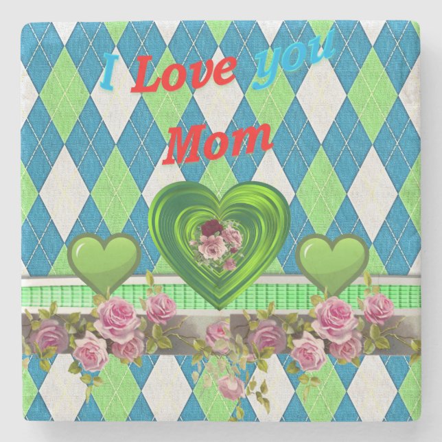 Mother's Day Marble Stone Coaster (Front)