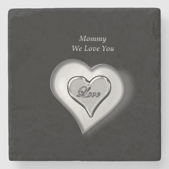 Mother's Day Marble Stone Coaster (Front)