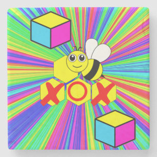 Mother's Day Marble Stone Coaster Bee