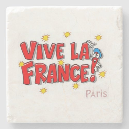 Mothers Day Marble Stone Coaster Viva la France