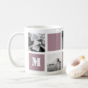 Mother's Day Mauve 5 Photos Mom Collage Mug