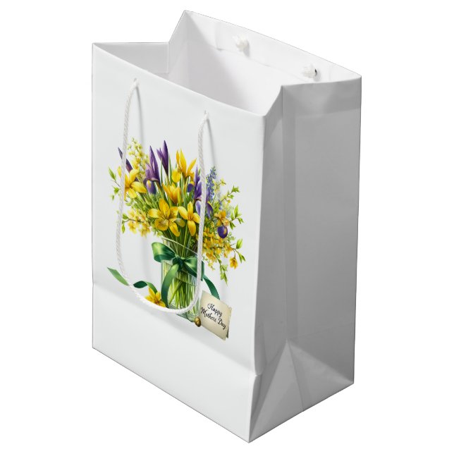 Mothers Day  Medium Gift Bag (Front Angled)