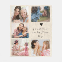 Mother's Day Memorial Mom Photo Blanket Custom
