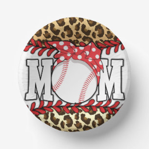 Mother's Day Messy Hair Baseball Paper Bowls