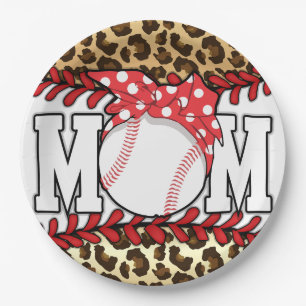 Mother's Day Messy Hair Baseball  Paper Plates