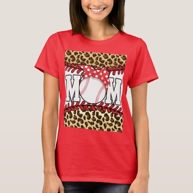 Mother's Day Messy Hair Baseball  T-Shirt (Front)