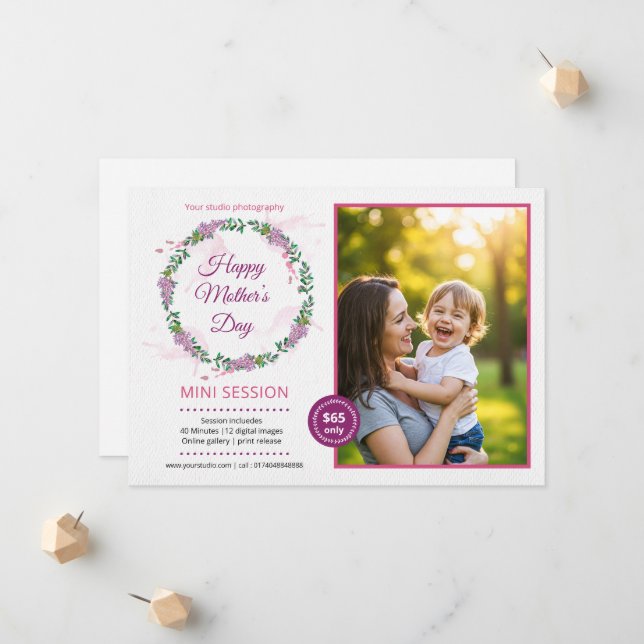Mother's day mini session template (Front/Back In Situ)