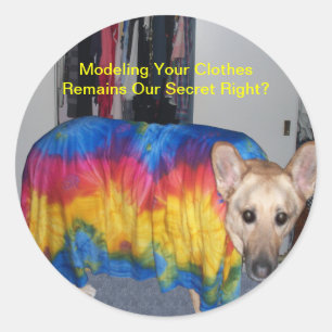 Mother's Day Modeling Clothes Classic Round Sticker