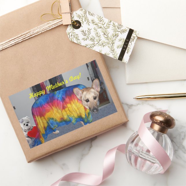 Mother's Day Modeling Clothes Rectangular Sticker (Gifting)