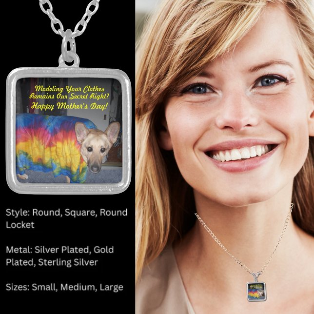 Mother's Day Modeling Clothes Silver Plated Necklace (Mother's Day Modeling Clothes Silver Plated Necklace)