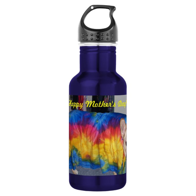 Mother's Day Modeling Clothes Stainless Steel Water Bottle (Front)