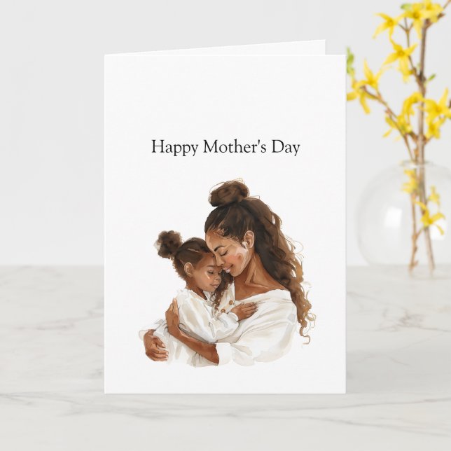 Mother's Day Mom Daughter   Card (Yellow Flower)