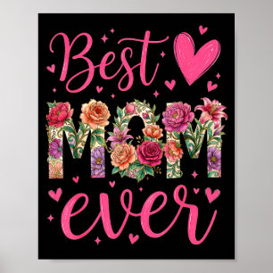 Mothers day mom flower daughter women mom kids  poster