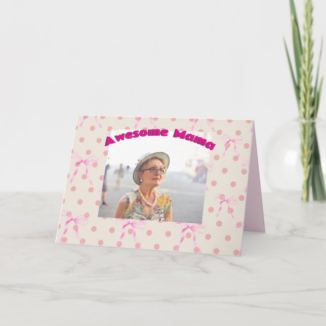 Mother's Day Mom Grandma Nana Customize Message Holiday Card (Front)