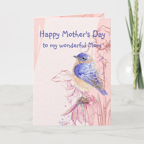 Mothers Day Mom Mother Bluebird Garden Bird Card