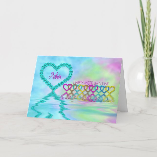 Mother's Day Mom - Mother -  Hearts and Roses Card (Front)