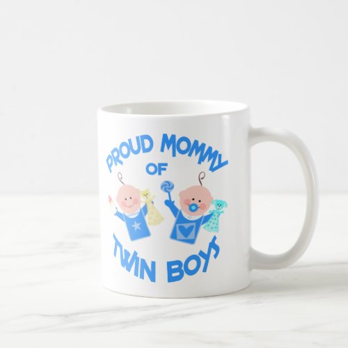 Mothers Day Mom of  Twin Boys Coffee Mug