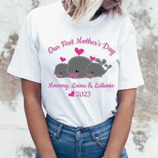 Mother's Day, Mom of Twin Girls Personalized Shirt