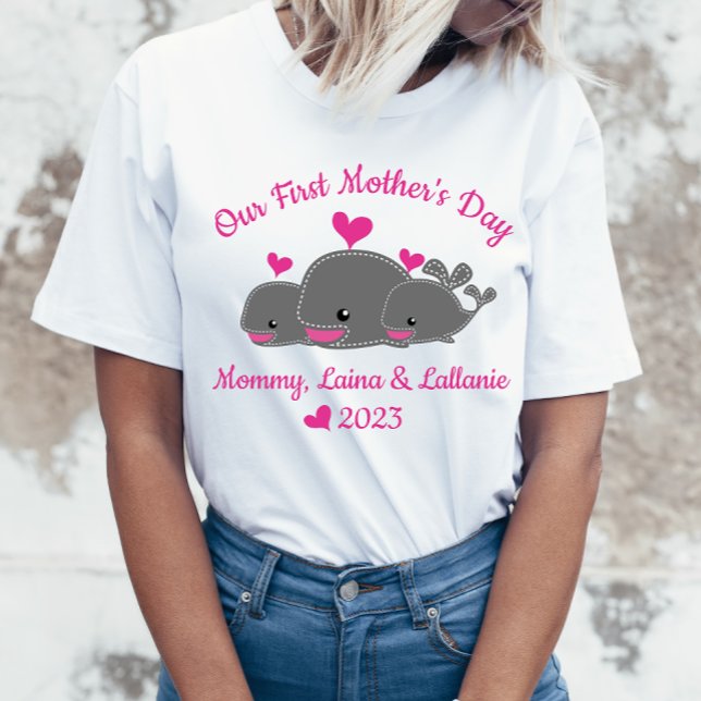 Mother's Day, Mom of Twin Girls Personalized Shirt (Creator Uploaded)