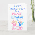 Mother&#39;s Day Mom Of Twins Greeting Card at Zazzle
