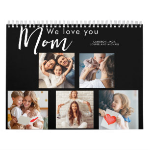 mothers day,mom,photo collage,we love you,typograp calendar