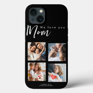 mothers day,mom,photo collage,we love you,typograp iPhone 13 case