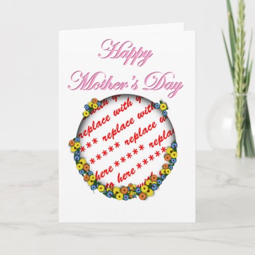 Mothers Day Mom Photo Frame Card