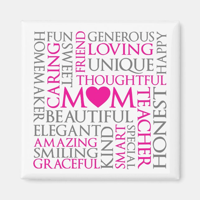 Mothers Day Mom Tribute Magnet (Front)