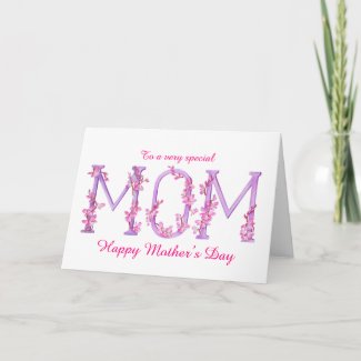 Mother's Day Mom watercolor Orchid custom card