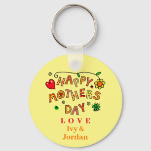 Mother's Day Mom World's Best Ever Love Cute Keychain