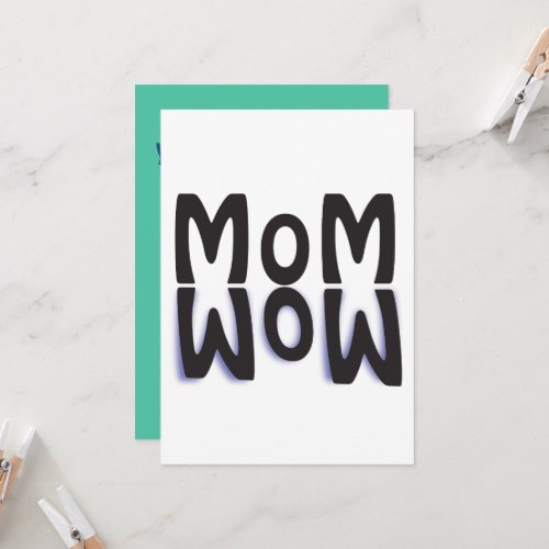 Mothers Day Mom Wow Card