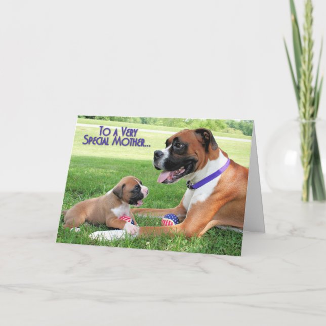 Mothers Day - Mommy Boxer - Vindy Card (Front)