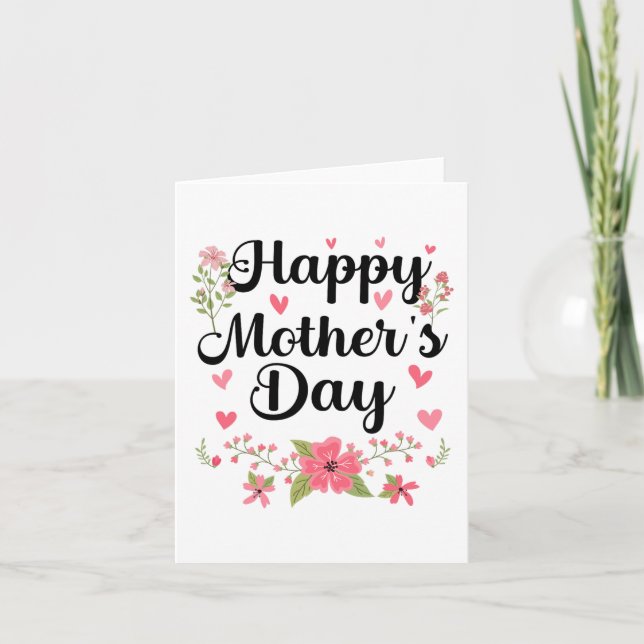 Mother's Day Mommy Cute Floral Women For Mom Grand Card (Front)
