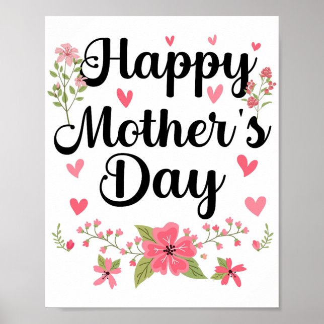 Mother's Day Mommy Cute Floral Women For Mom Grand Poster (Front)