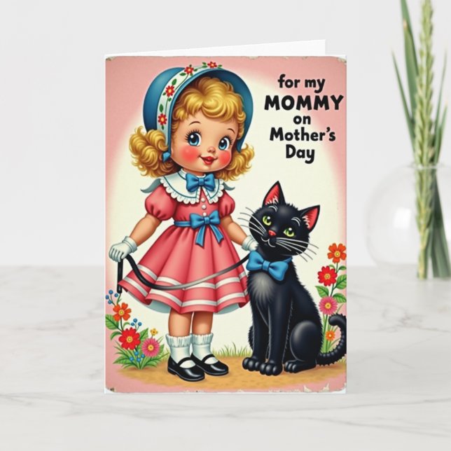 Mothers Day Mommy Sweet Girl Card (Front)