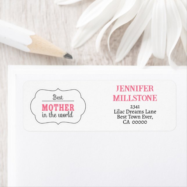 Mother's Day mommy watercolor drawing daughter. Label (Insitu)