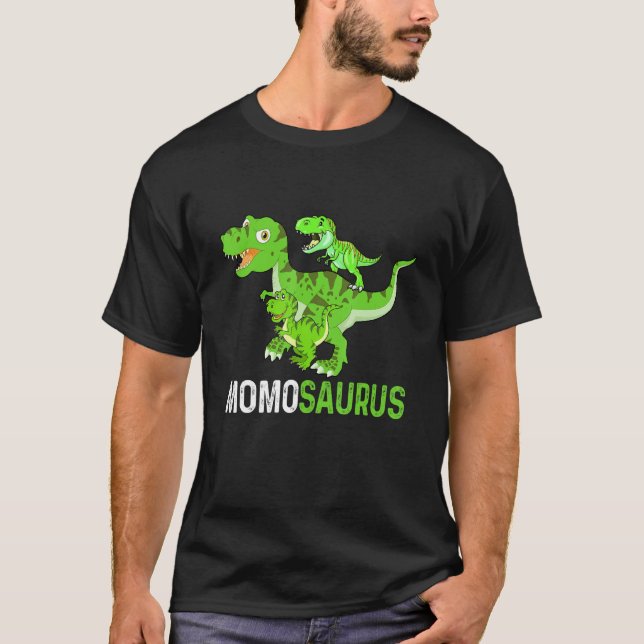 Mother's Day Momosaurus T rex Dinosaur Funny Momo  T-Shirt (Front)