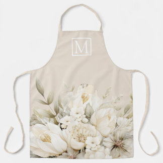 Mother's Day monogram floral custom Apron