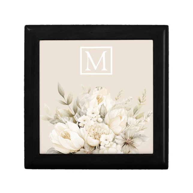 Mother's Day monogram floral custom Gift Box (Front)