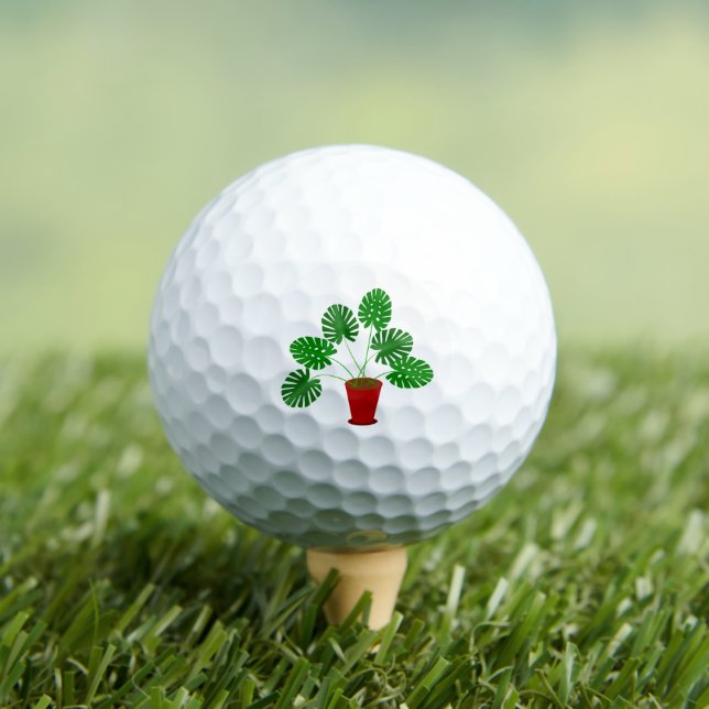 Mothers Day Monstera Plant Golf Balls (Insitu Tee)