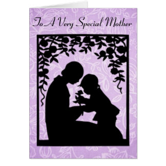 Mothers Day Mother and Child Silhouette Card