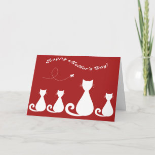 Mother's Day: Mother Cat and Kittens Card
