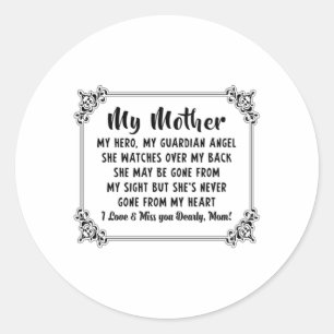 Mother's Day Mother Mommy Mothers Mom Gift Idea Classic Round Sticker