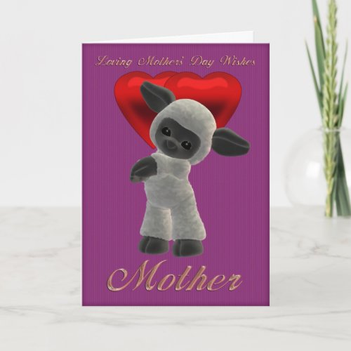 Mothers Day Mothering Sunday Cute Sheep Card