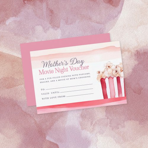 Mothers Day Movie Night Gift Certificate