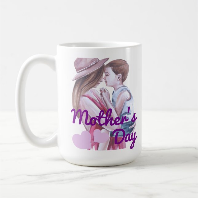 Mother's Day Mug, Mother and Son Coffee Mug (Left)