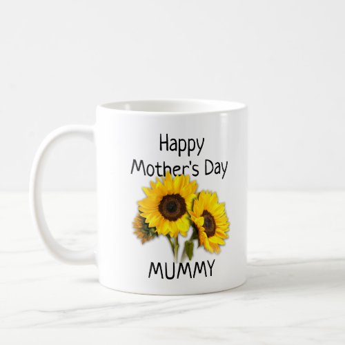 Mothers Day Mummy Sunflower Bouquet Coffee Mug