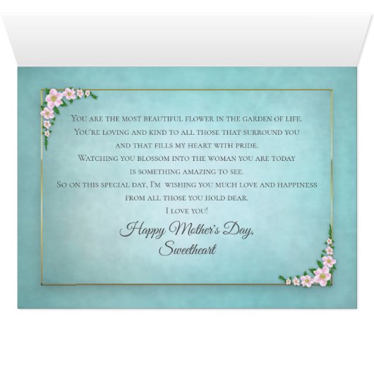 Mother's Day, MY daughte Delicate Apple Blossoms (Inside Horizontal (Bottom))